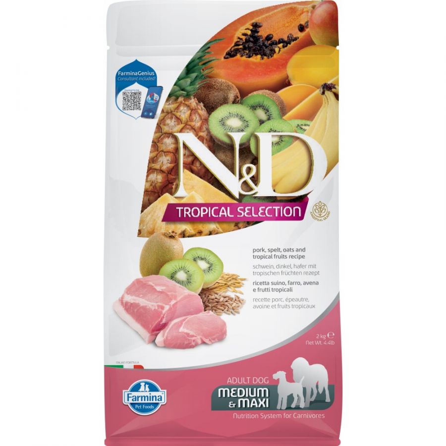 Farmina N&D Dog Adult Medium Maxi Tropical Selection Maiale per Cani 2 kg Farmina N&D Dog Adult Medium Maxi Tropical Selection Maiale per Cani 2 kg